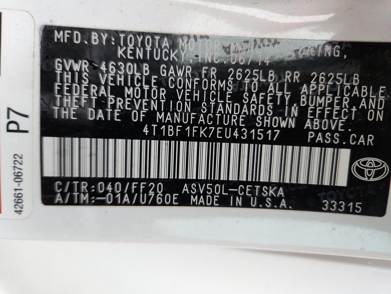 Toyota Camry L Image 11