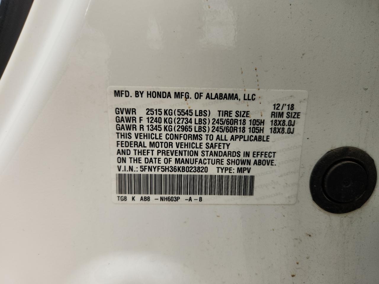 Honda Pilot Ex Image 10