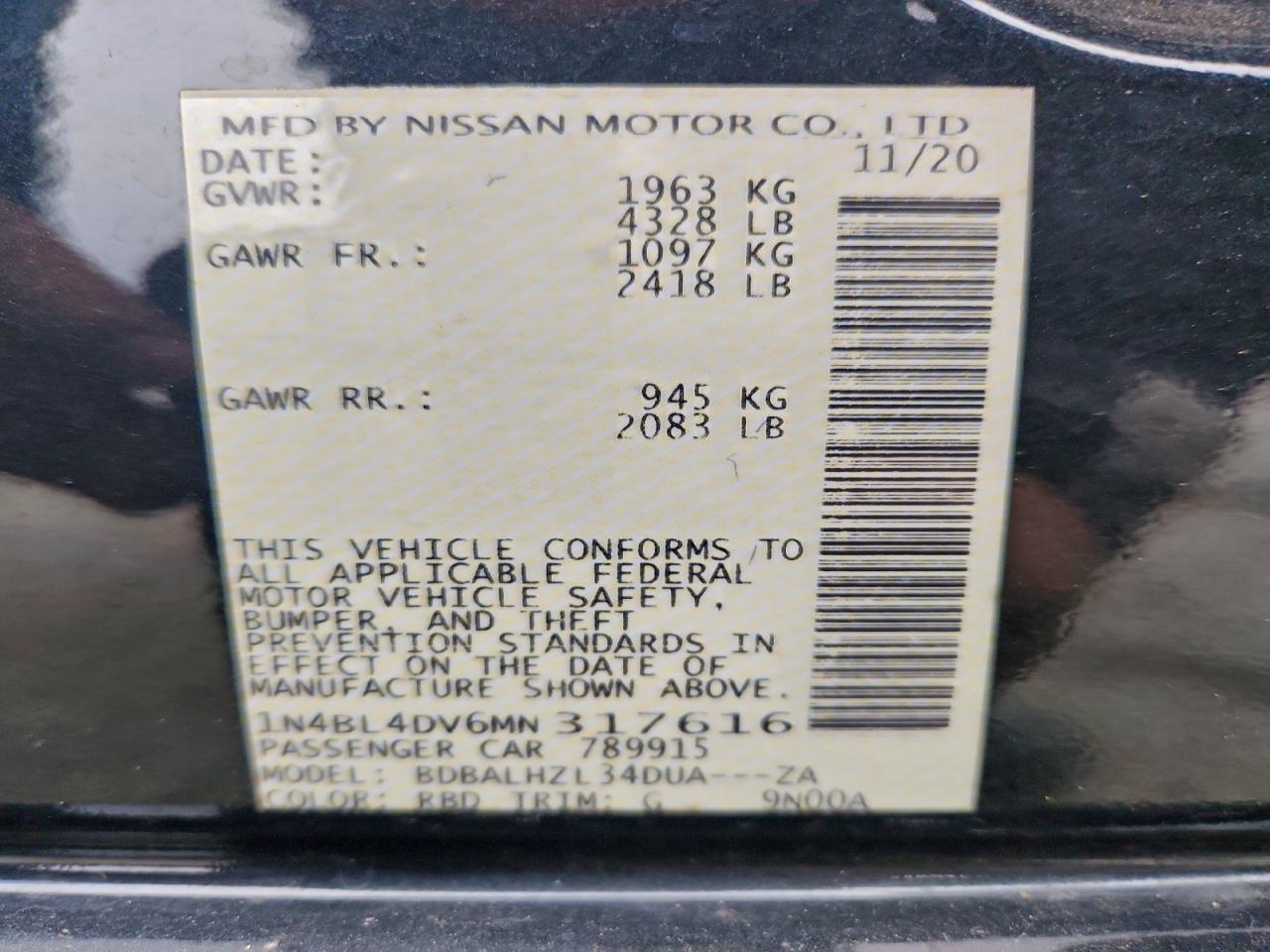 Nissan Altima Sv Image 5